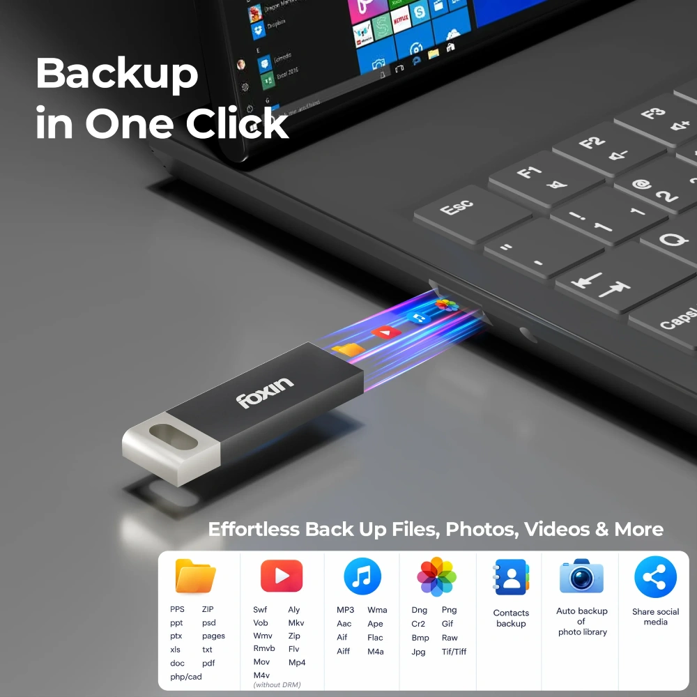 Foxin Prime Pendrive 8GB USB 2.0 (METAL) view 4